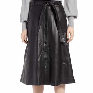 Halogen 100% leather medium skirt 4